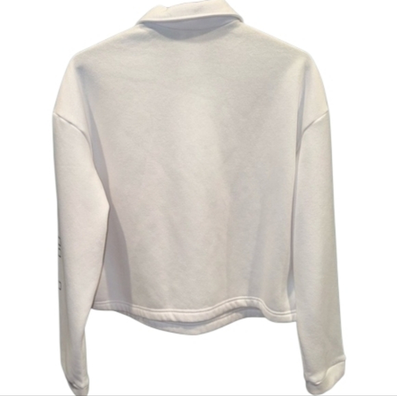Adidas White Quarter-Zip Sweatshirt - Picture 2 of 4